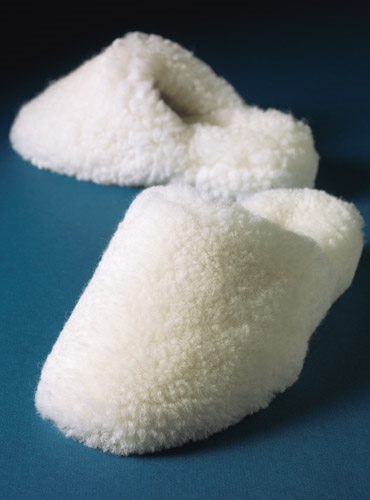 ivory satin slippers