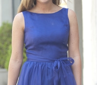 Purple Silk Organza Dress