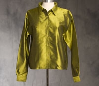 Lime Silk Blouse