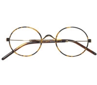Round Metal Frame in Japanese Havana