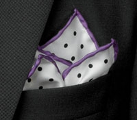 Black & White Spot Pocket Square