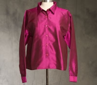 Magenta Silk Shirt