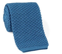 Classic Silk Knit Tie in Steel