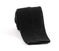 Classic Silk Knit Tie in Black