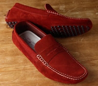 Driving Moccasins in Red