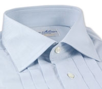 Egyptian Broadcloth Evening Shirt -Blue