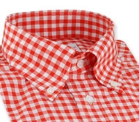 Orange Gingham Shirt