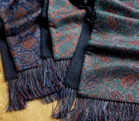 Silk/Cashmere Paisley Scarves