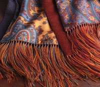 Reversible Silk & Cashmere Paisley Scarves