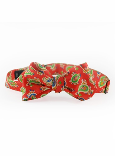 Bow Printed Paisley Coral