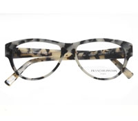 Brow Oval Frame in Brown and White Marble