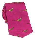 Tie Woven Pheasant Fuschia