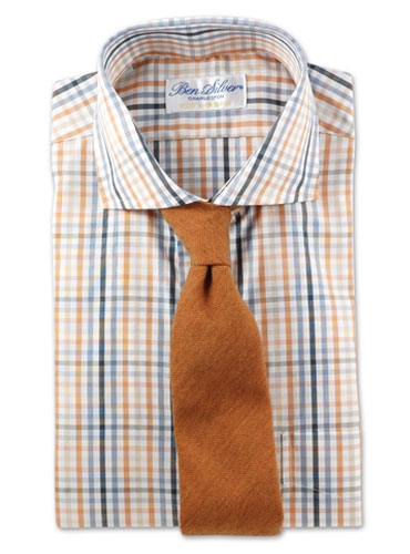 Wool/Silk Solid Tie Oak
