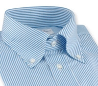 Bengal Stripe Oxford Teal Blue Shirt