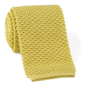 Classic Silk Knit Tie in Gold