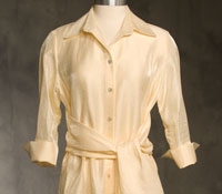 Champagne Metallic Linen Tunic