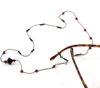 Black and Red Crystal Eyewear Chain