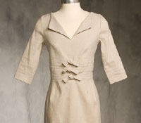 Triple Bow Linen Dress