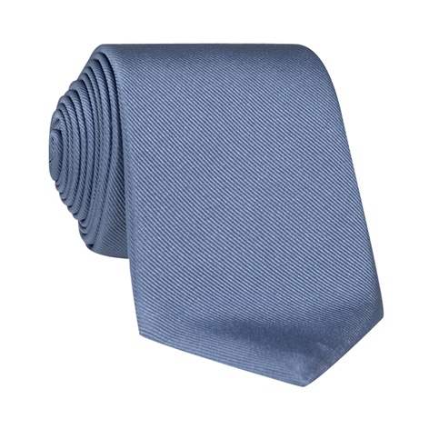 Silk Woven Solid Tie In Steel The Ben Silver Collection