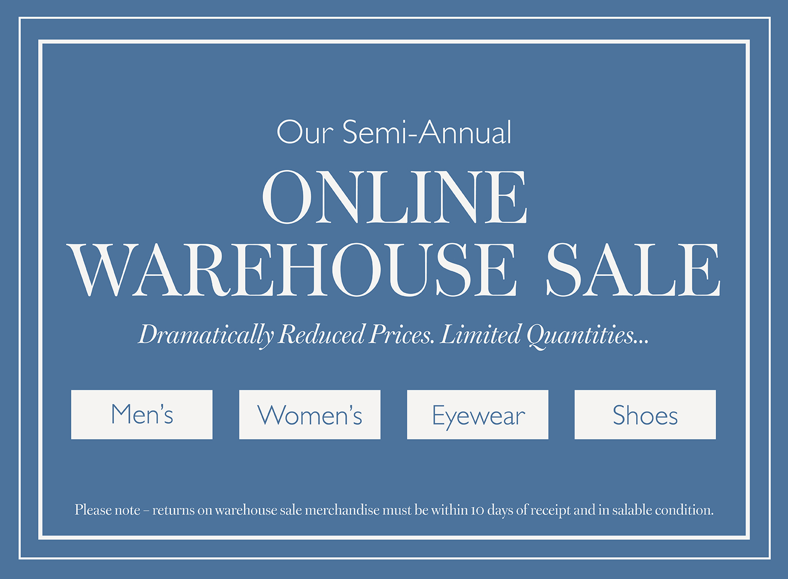 Warehouse Sale