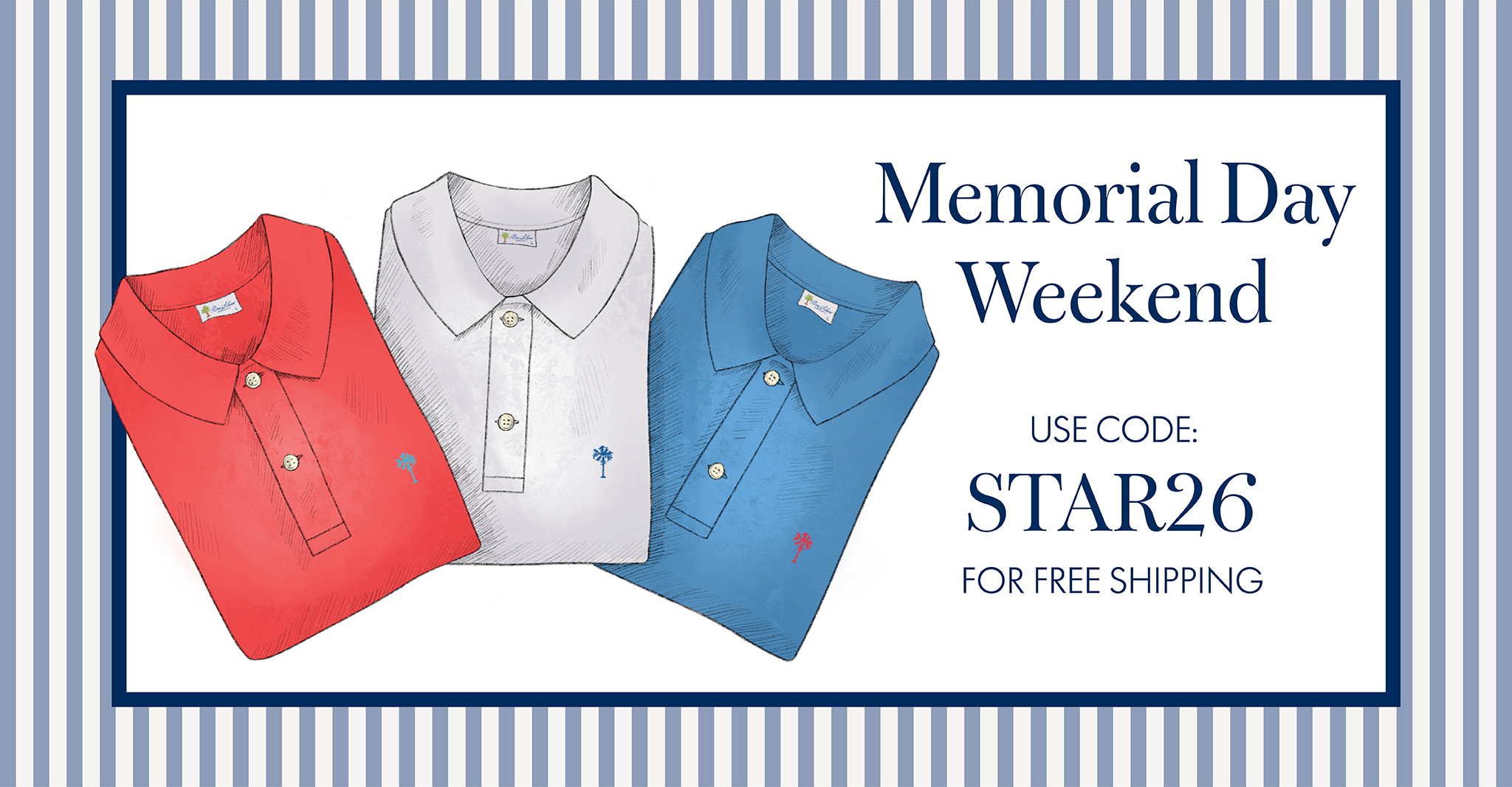 Free Shipping for Memorial Day Weekend