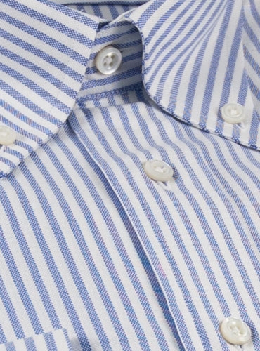 Cobalt Blue Bengal Stripe Button Down