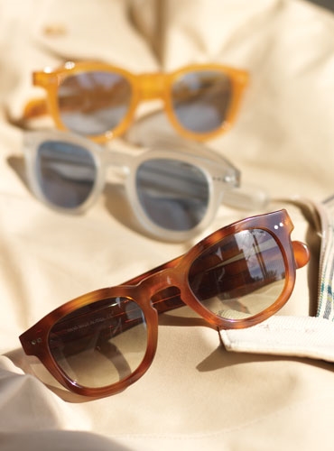 Thick Amber Sunglasses with Grey Lens