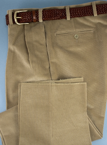 Pant Corduroy Tan Forward Pleat