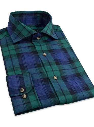 Black Watch Plaid Linen Cutaway