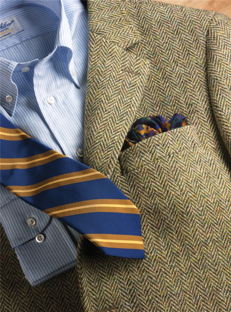 Sage and Cream Harris Tweed Sport Coat