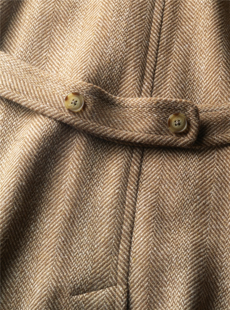 Polo Coat in Brown and Tan Irish Tweed