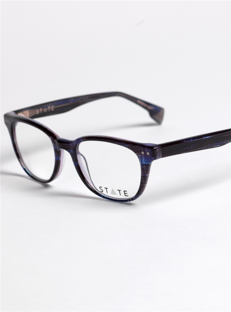 Taylor Rounded Brow Semi-Square Frame in Shadow Plaid
