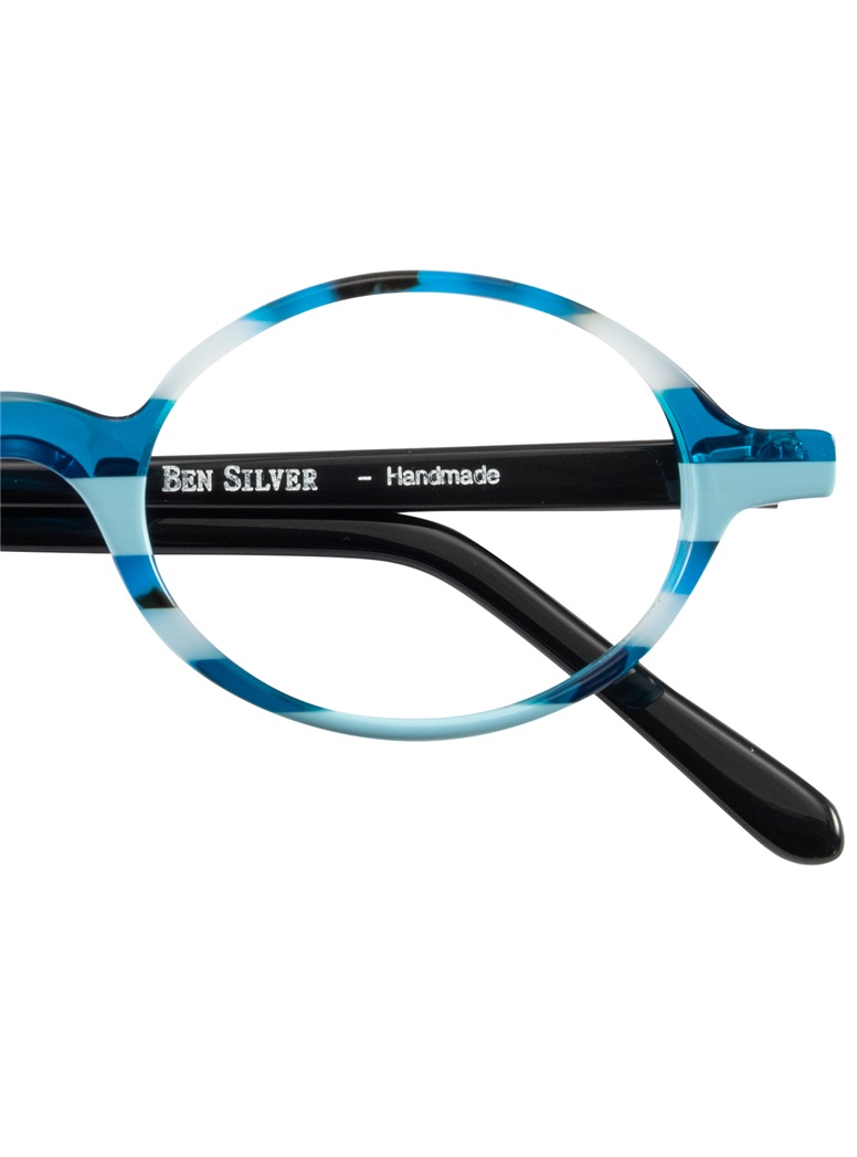 Multi-Colored Handmade Frame in Sky, Black and Indigo