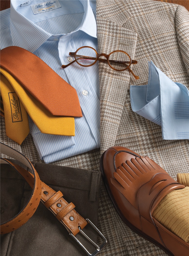 Cream and Natural Glen Plaid Cashmere Sport Coat