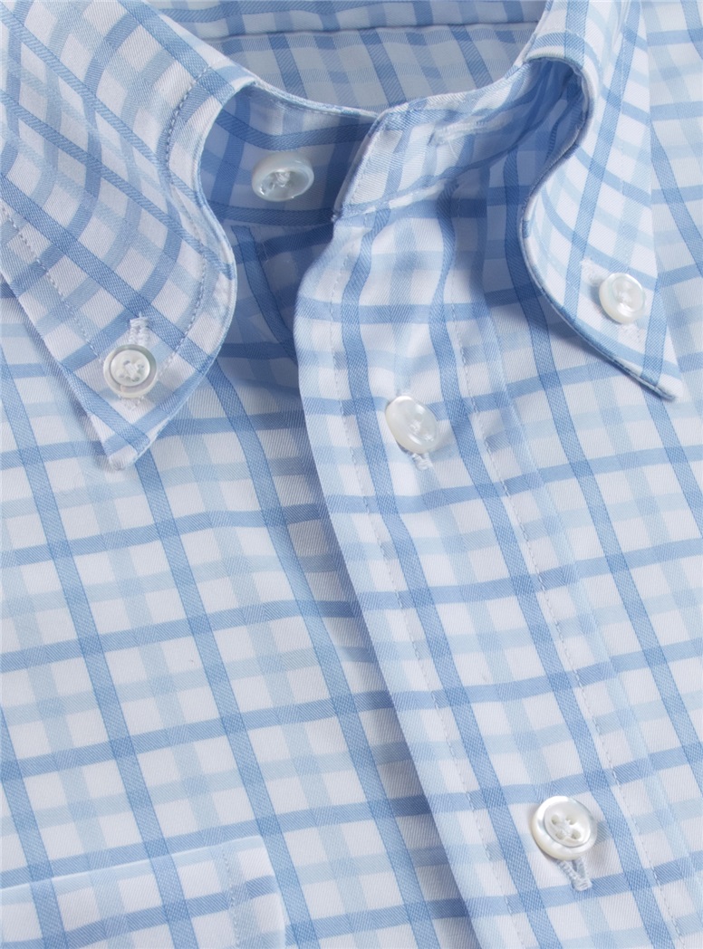 Sky and Cobalt Tattersall Button Down