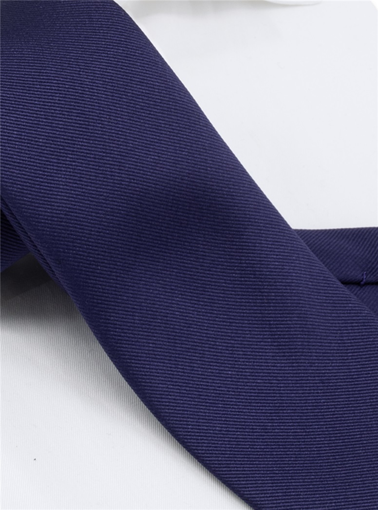 Silk Striped Tie in Midnight