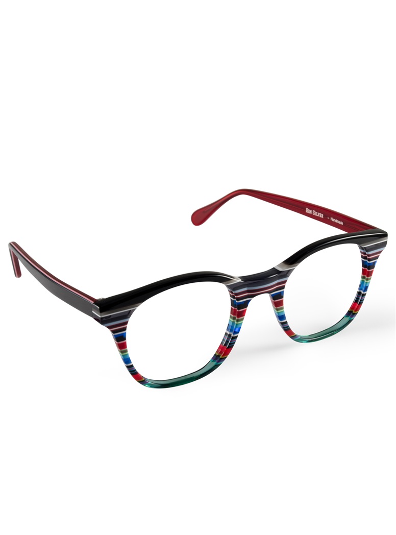Multi-Colored Handmade Frame in Black, Grey, White and REd