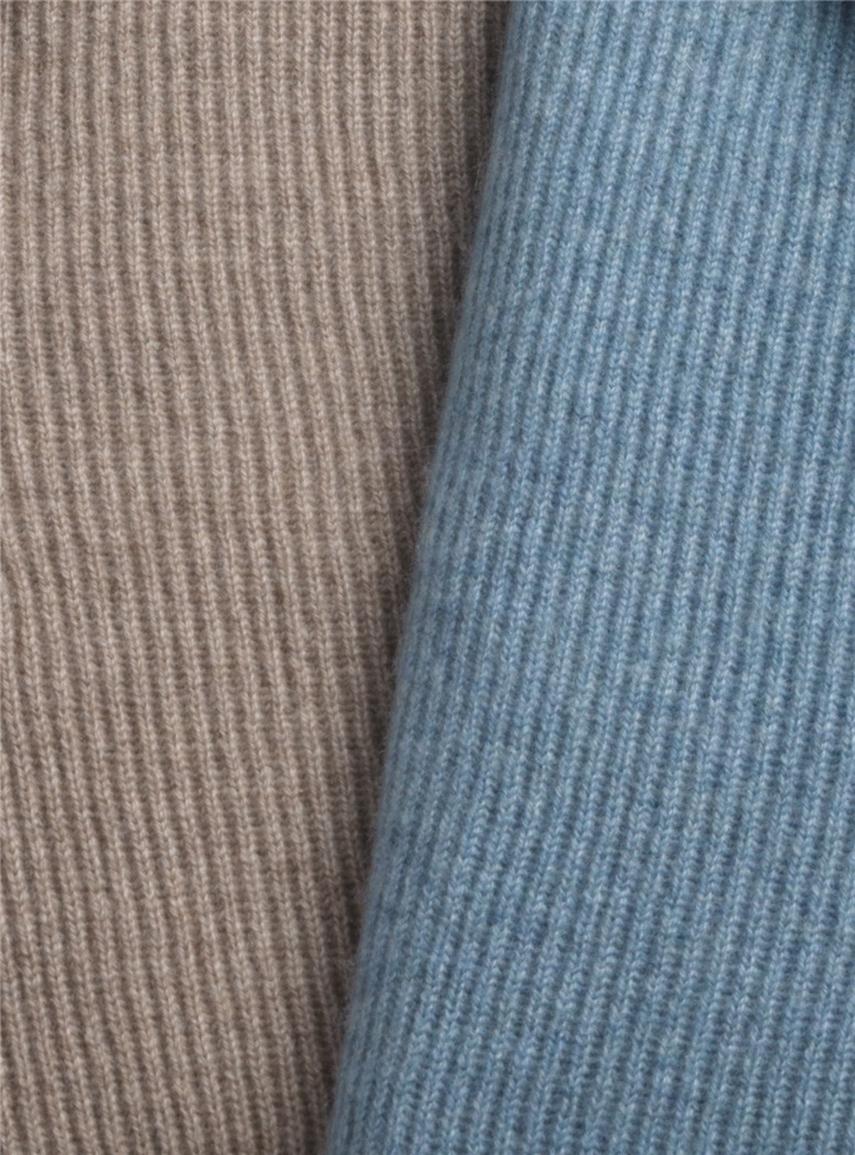 Cashmere Ribbed 1/2 Zip Sweaters