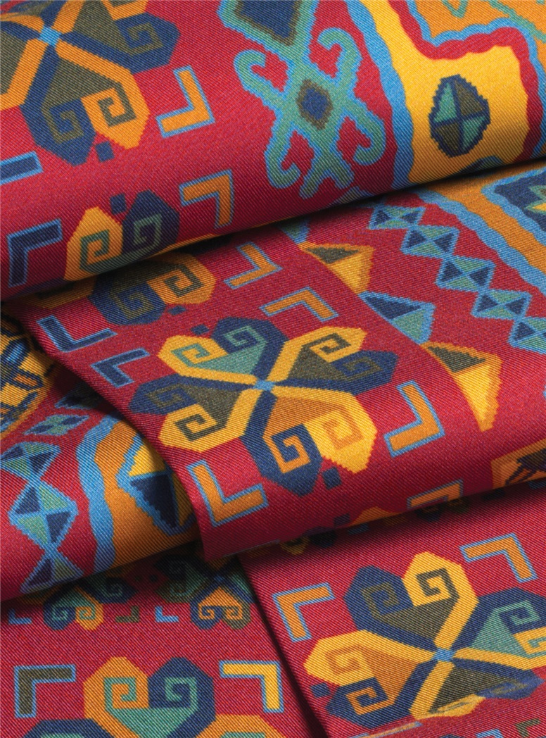 Silk Aztec Printed Scarf