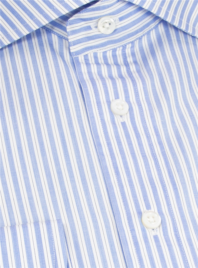 Blue, White, and Navy Stripe Cutaway