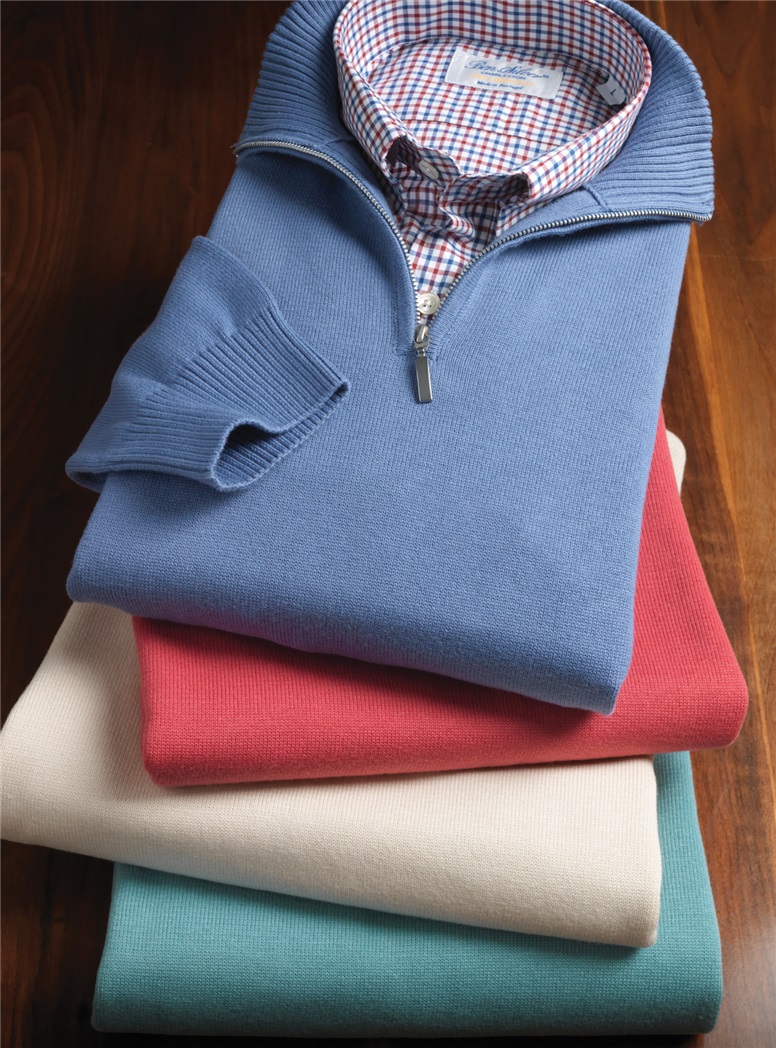 Cotton Quarter Zip Sweaters
