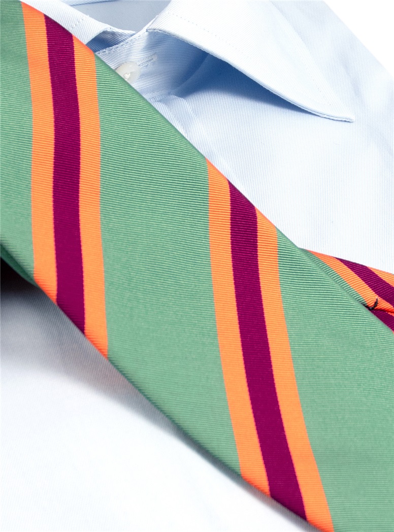 Mogador Silk Stripe Tie in Pastel