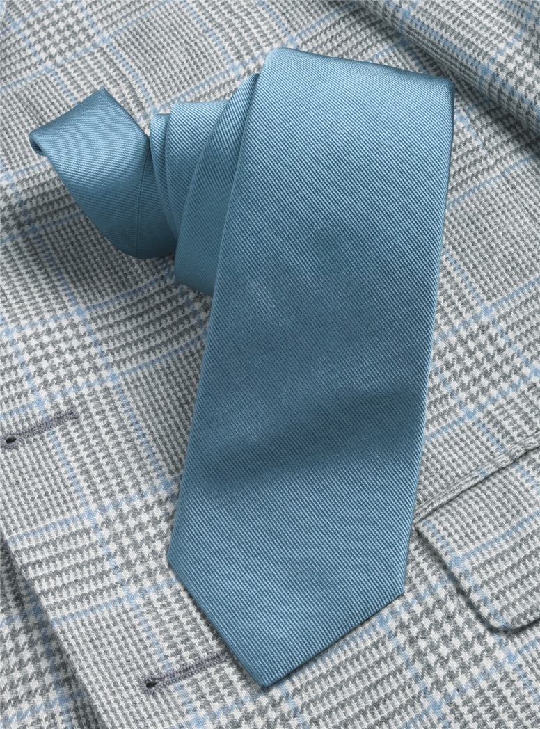 Silk Solid Signature Tie in Slate