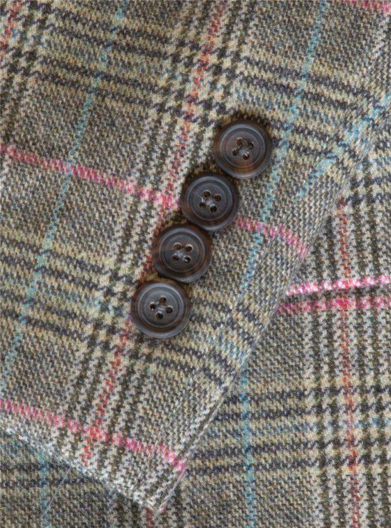 Glen Plaid Wool and Cashmere Sport Coat