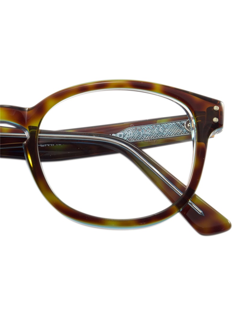 Bold Semi-Square Frame in Olive Tortoise