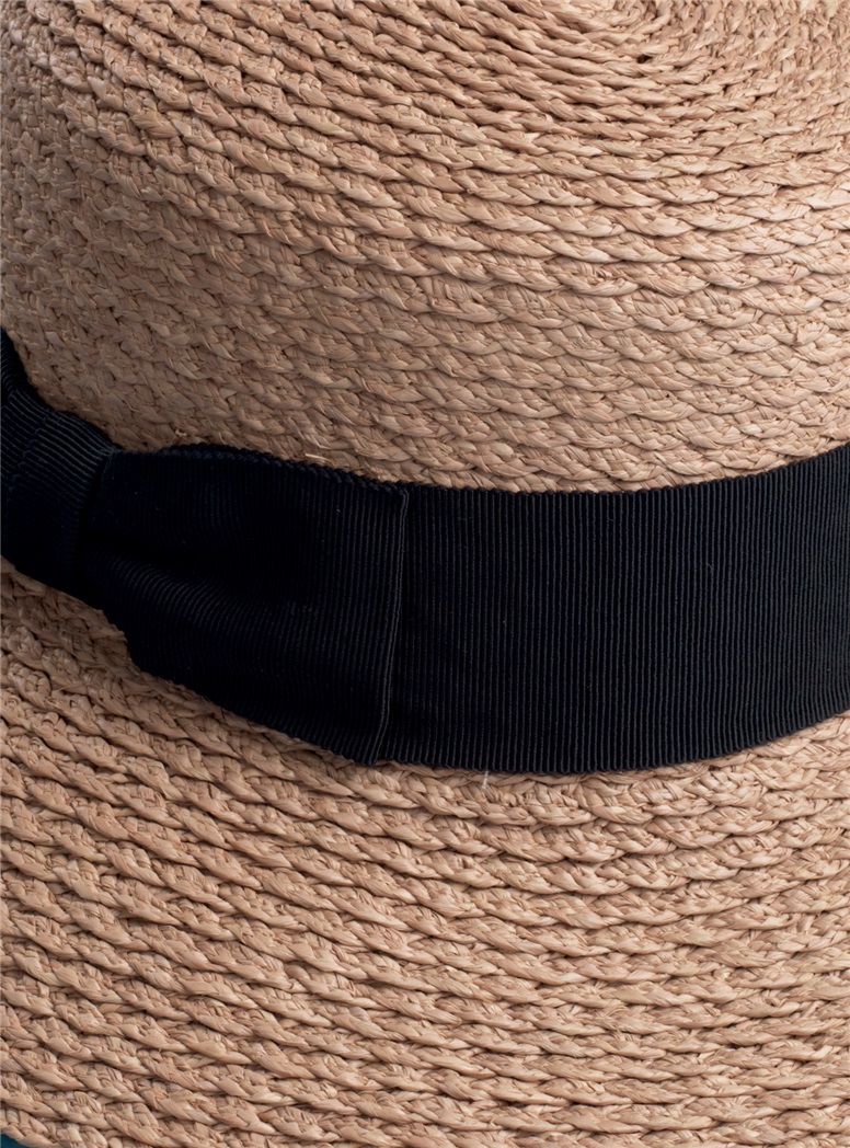 Ladies Scallop Brim Raffia Braid Hat