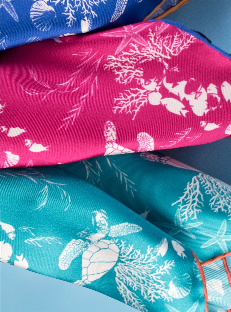 Silk Sea Turtle Pocket Squares