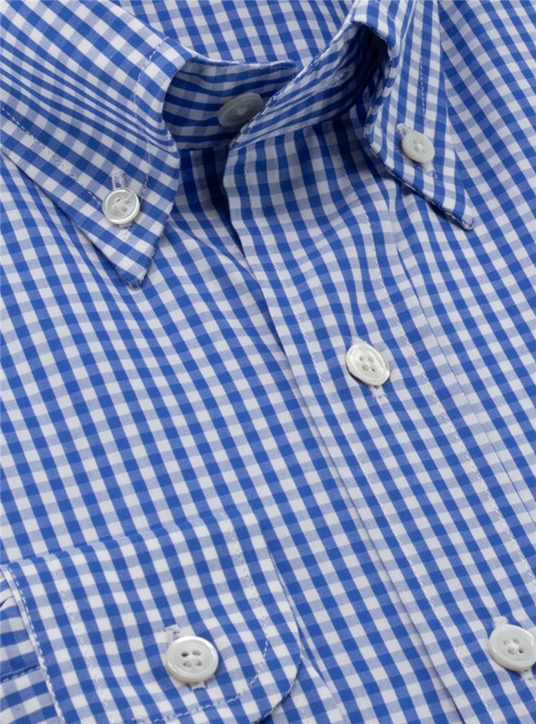 Royal Blue Gingham Button Down