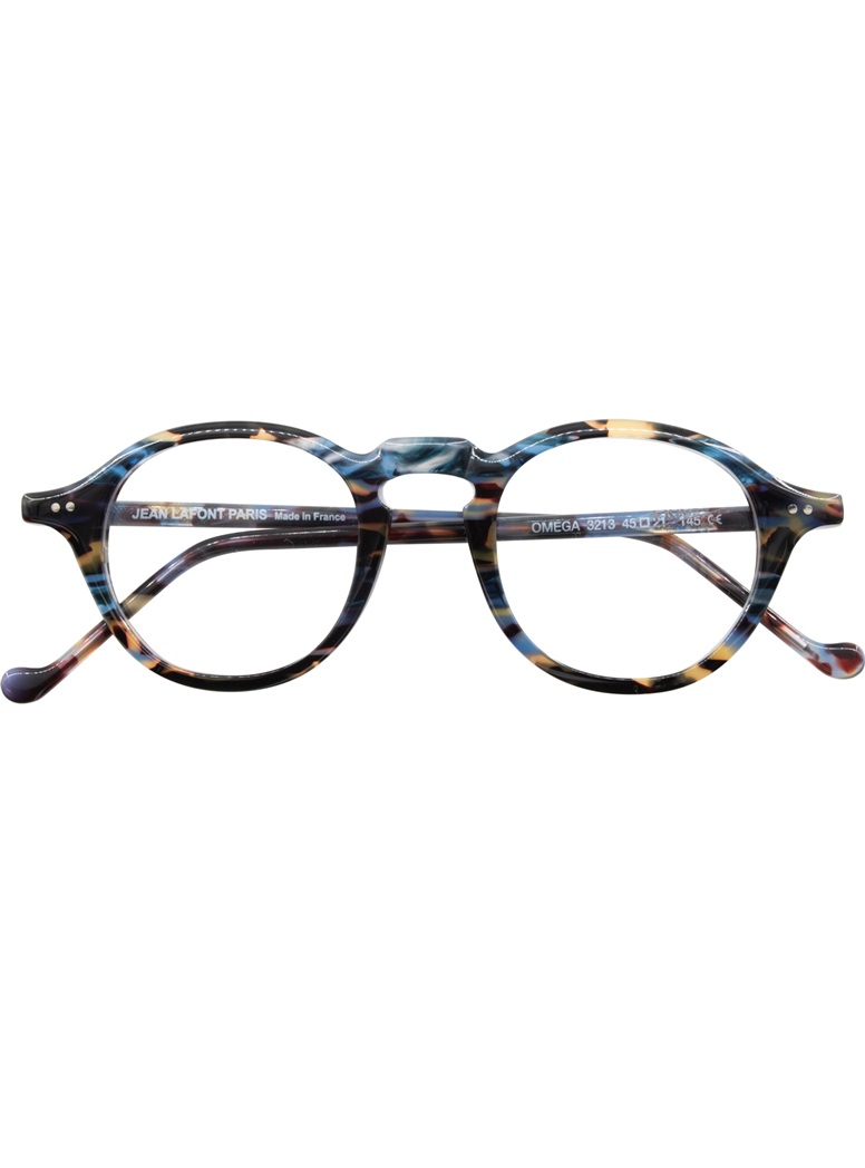 Nearly Round Bold Frame in Ocean Tortoise