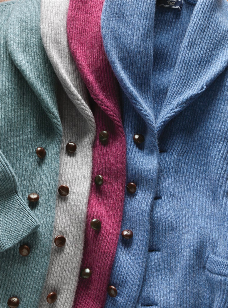 Cashmere Shawl Collar Cardigan Sweater